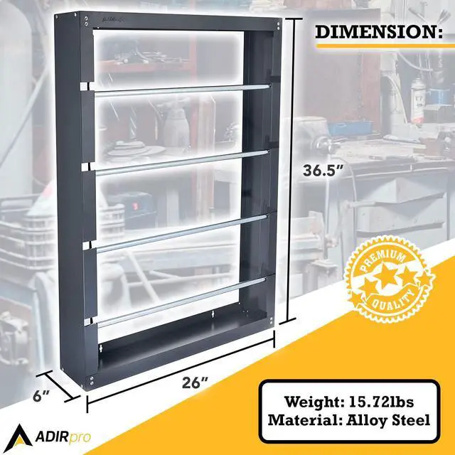 Alt view image 6 of 6 - Wire Spool Rack - Superior Strength Wire/Cable Dispenser - Conduit Display & Storage for Electrical Industrial & Retail Use (4 Rods, Grey)