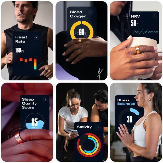 Alt view image 4 of 6 - Smart Ring for Women or Men - Shiny Gold, Size 11 Fitness Ring - The Next Generation of Wearable Technology - Fitness and Sleep Tracker - Monitors Wellbeing and Recovery