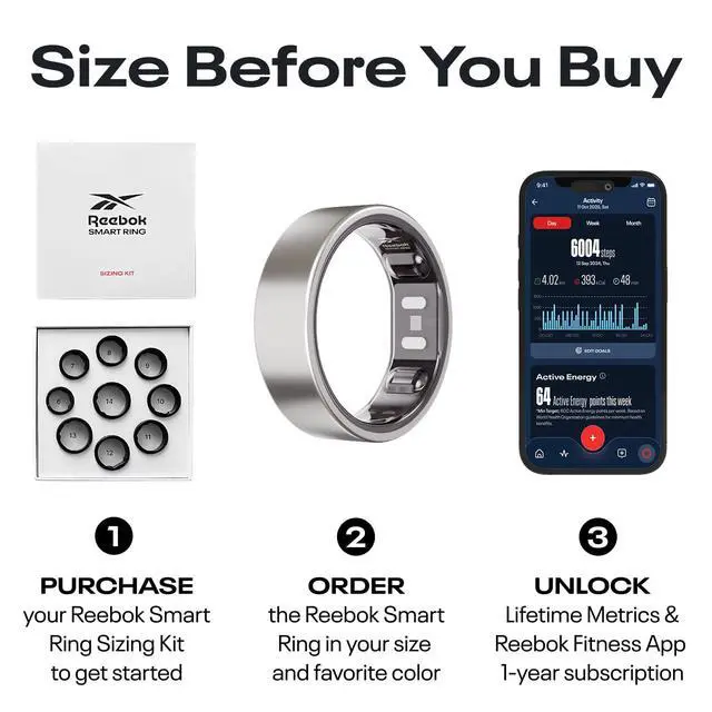 Alt view image 2 of 6 - Smart Ring for Women or Men - Matte Black, Size 14 Fitness Ring - The Next Generation of Wearable Technology - Fitness and Sleep Tracker - Monitors Wellbeing and Recovery