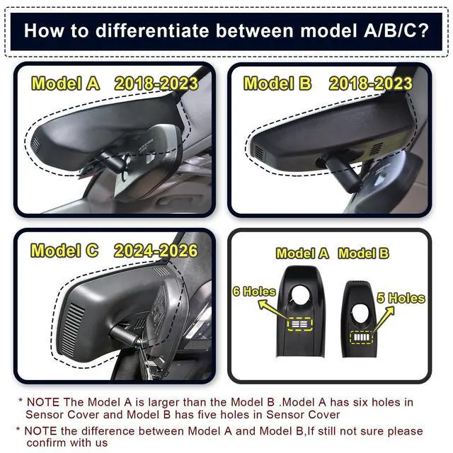 Alt view image 2 of 6 - Front 4K & Rear 1080P Dash Cam Custom fit for Chevy 2nd Gen Traverse 2018-2023 (Model A), Model A & Model B Have Same Models Years but Vehicle Sensor Cover are Different, WiFi, App, 128G Card