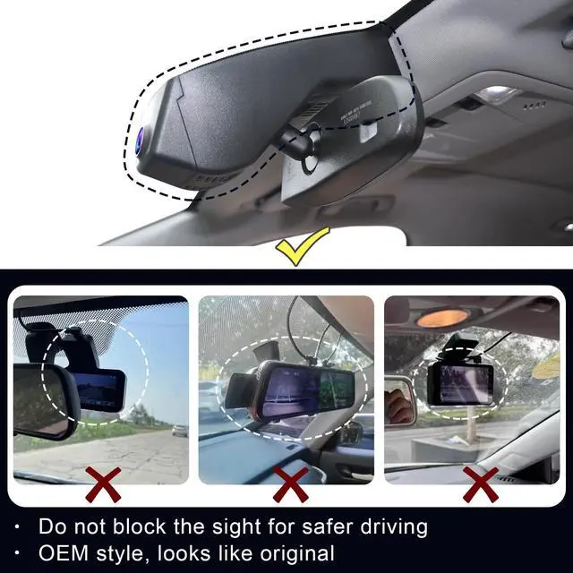 Alt view image 6 of 6 - Front 4K & Rear 1080P Dash Cam Custom fit for Chevy 2nd Gen Traverse 2018-2023 (Model A), Model A & Model B Have Same Models Years but Vehicle Sensor Cover are Different, WiFi, App, 128G Card