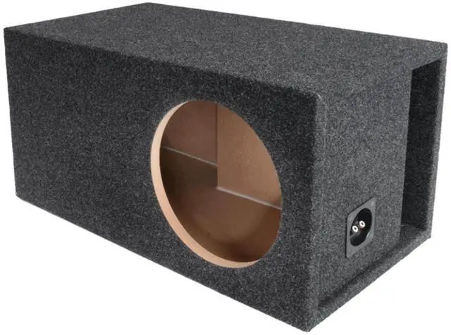 Main image of Bbox Single Vented 12 Inch Subwoofer Enclosure - SPL-Tuned Single Car Subwoofer Boxes & Enclosures - Premium Subwoofer Box Improves Audio Quality, Sound & Bass - Nickel Finish Terminals