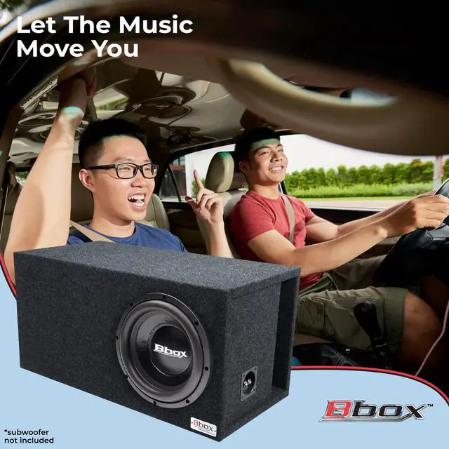 Alt view image 2 of 6 - Bbox Single Vented 12 Inch Subwoofer Enclosure - SPL-Tuned Single Car Subwoofer Boxes & Enclosures - Premium Subwoofer Box Improves Audio Quality, Sound & Bass - Nickel Finish Terminals