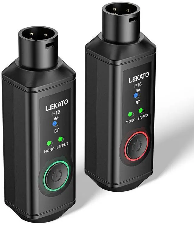 Main image of XLR Bluetooth Receiver, Wireless BT Adapter, Bluetooth 5.3, 48kHz/24bit, for Mixing Console Desk, Audio Mixers, PA Speakers, DJ Systems, 165ft Range, 15H Battery Life (2 Pack for Stereo)