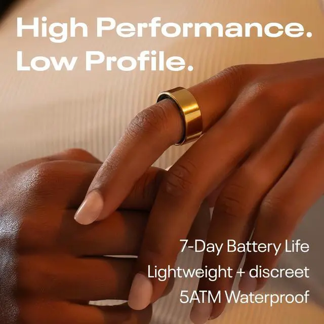 Alt view image 5 of 6 - Smart Ring for Women or Men - Matte Silver, Size 13 Fitness Ring - The Next Generation of Wearable Technology - Fitness and Sleep Tracker - Monitors Wellbeing and Recovery