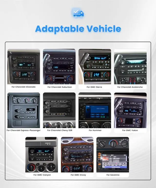 Alt view image 4 of 6 - 4Core+64GB Android Car Stereo for Chevy Silverado Tahoe Suburban 2003-2006, for GMC Sierra Yukon Hummer H2, 7-Inch Touchscreen Car Radio with Wireless Carplay Android Auto DSP SWC+Backup Cam