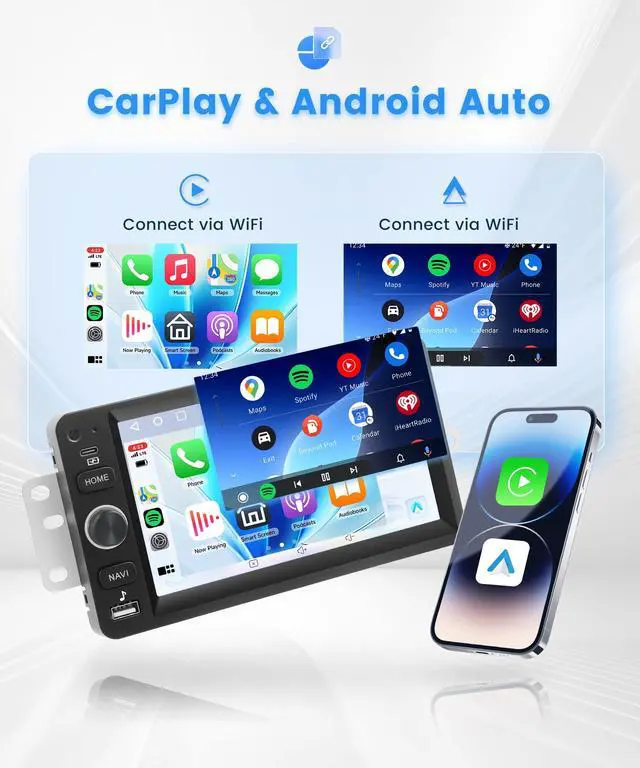 Alt view image 5 of 6 - 4Core+64GB Android Car Stereo for Chevy Silverado Tahoe Suburban 2003-2006, for GMC Sierra Yukon Hummer H2, 7-Inch Touchscreen Car Radio with Wireless Carplay Android Auto DSP SWC+Backup Cam