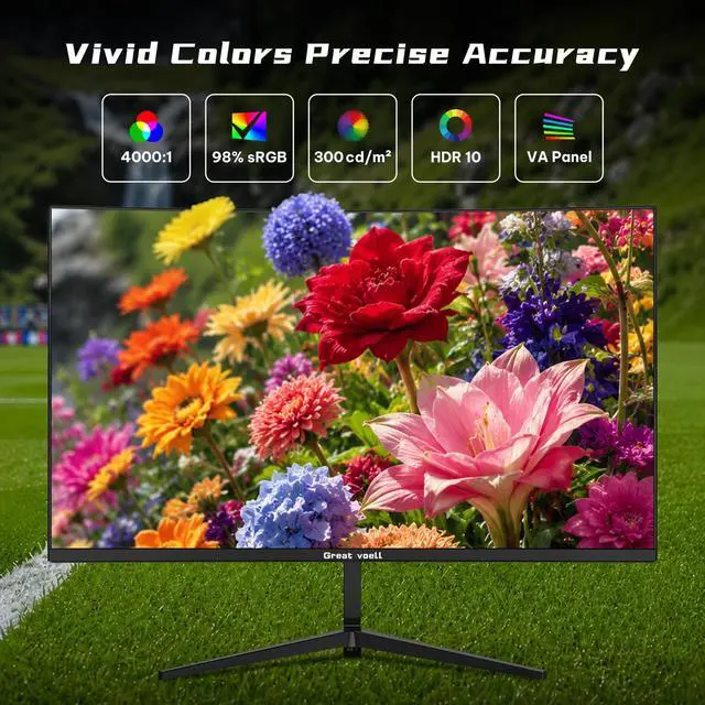 Alt view image 4 of 6 - 24 Inch Curved Gaming Monitor 200Hz, 1ms MPRT, FHD 1080P Computer Monitor with 3000R Curvature, AMD FreeSync, 98% sRGB, HDR, DP HDMI Inputs, VESA for Home Office Esports