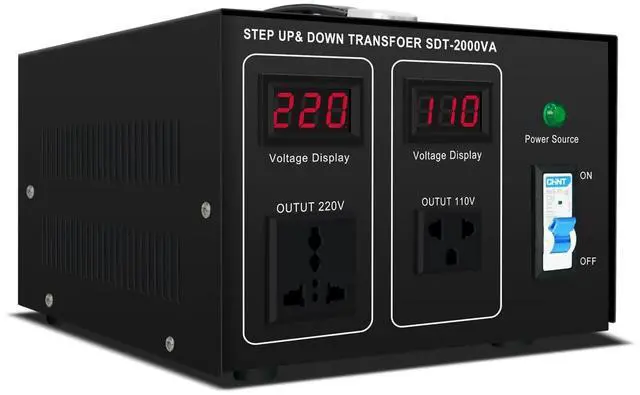 Main image of Step UP/Down Transformer 220v to 110v, 2000W 110 to 220 Voltage Converter 120v to 240V Heavy Duty Power Transformer