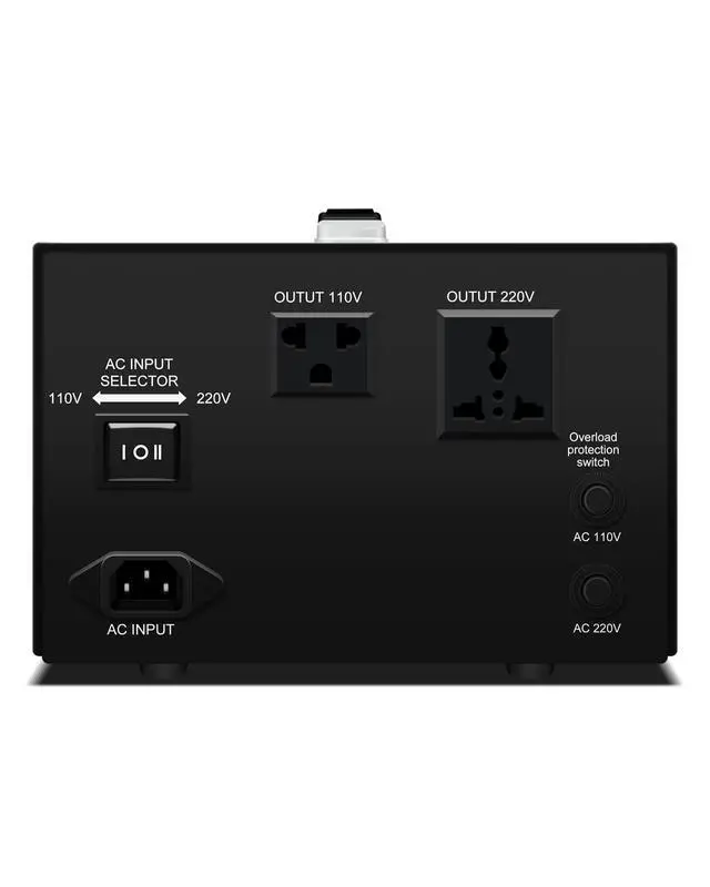Alt view image 3 of 6 - Step UP/Down Transformer 220v to 110v, 2000W 110 to 220 Voltage Converter 120v to 240V Heavy Duty Power Transformer