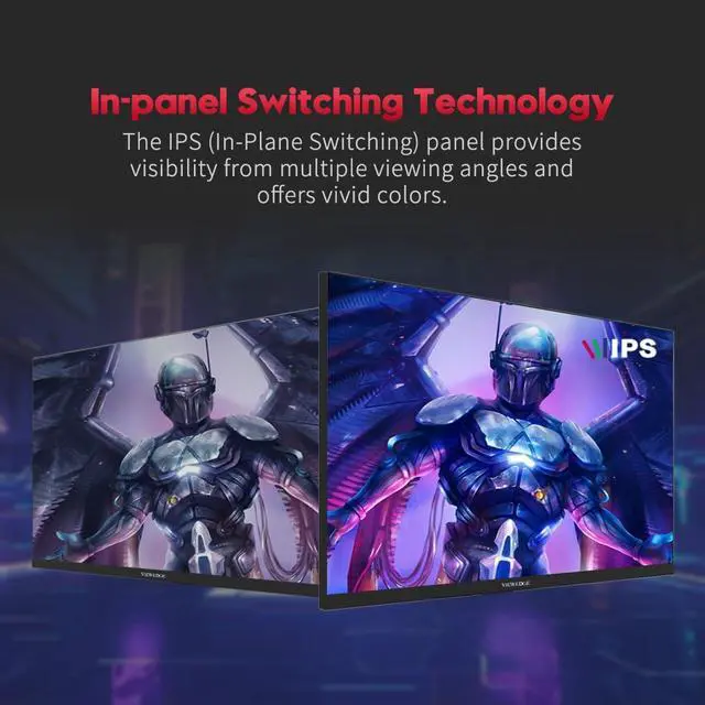 Alt view image 4 of 6 - Gaming Monitor 27 inch 240Hz 1ms FHD (1920x1080p) Computer Monitor, 110% sRGB HDR10 HDMI x 2 & DP x 2 Port, Built-in Speakers, Support Freesync and Wall Mount