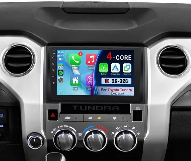 Main image of Car Radio Stereo for Toyota Tundra 2020 2021 with Wireless Carplay Android Auto, 2+32GB 9" IPS Touch Screen for Tundra with in-Dash Bluetooth WiFi GPS SWC FM + CANBUS + Camera - Fit JBL