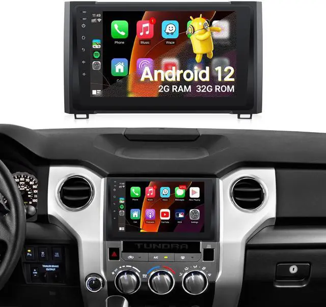 Main image of Android 12 Car Radio for Toyota Tundra 2014-2019 Touch Screen, 9Inch Car Stereo for Tundra Head Unit with Carplay, Android Auto, Navi GPS, Bluetooth, WiFi, FM, SWC + Backup Camera - 2+32G