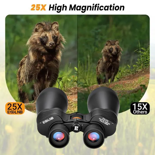 Alt view image 2 of 6 - 25x70 Astronomy Binoculars Giant for Adults, Outdoor Waterproof Binoculars for Travel Stargazing Bird Watching Hunting with Built-in Tripod Adapter and Carrying Bag