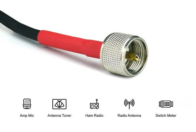 Alt view image 4 of 6 - ECP Cable Experts RG-8X Coax Cable - 25 FT PL259 M/M Connectors - Heavy Duty Indoor/Outdoor Weatherproof Jumper Cables - CB, Ham Radio, Short Wave Radio - HF, VHF, UHF