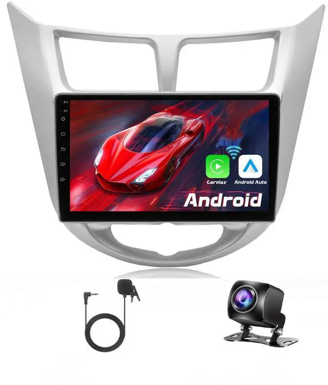 Main image of 4+64G Android 15 Car Radio for Hyundai Accent 2012 2013 2014 2015 2016 2017 Wireless CarPlay Android Auto 9 inch IPS Touch Screen Stereo DSP Bluetooth GPS WiFi Backup Camera Mic