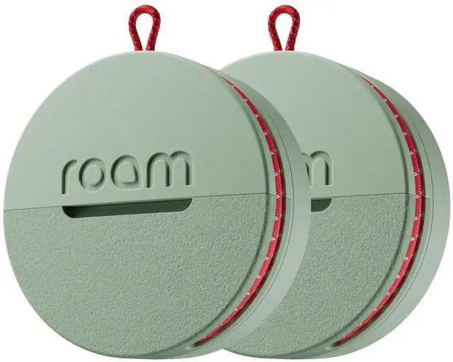 Main image of Bluetooth Tracker & Item Locator for Keys, Luggage, Kid & Pet Gear, (iOS, Android), No App or Subscription, Fast Setup, Waterproof | 2-Pack, Green