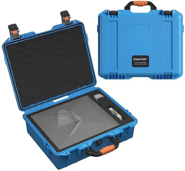 Main image of Starlink Mini Hard Case, Waterproof Starlink Mini Carrying Case, Blue, for Travel, Camp, Rv