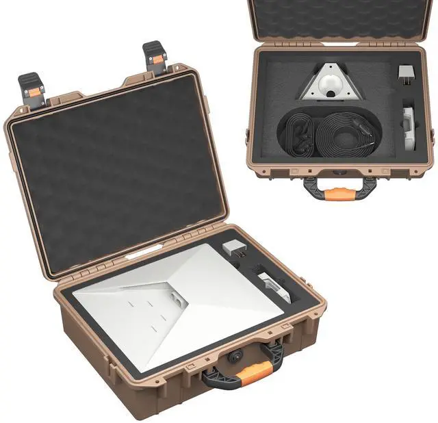 Main image of Starlink Mini Carrying Case with Precision Cut Foam, Waterproof Portable Starlink Mini Hard Case, Khaki, for Travel, Camp, Rv