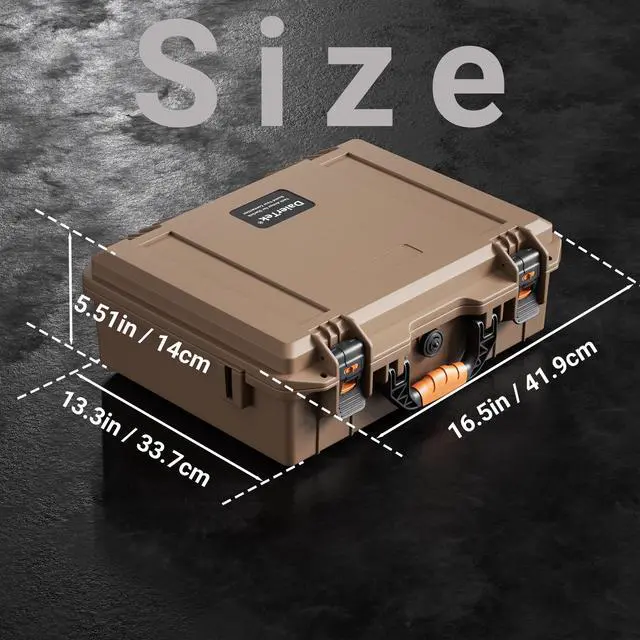 Alt view image 2 of 6 - Starlink Mini Carrying Case with Precision Cut Foam, Waterproof Portable Starlink Mini Hard Case, Khaki, for Travel, Camp, Rv