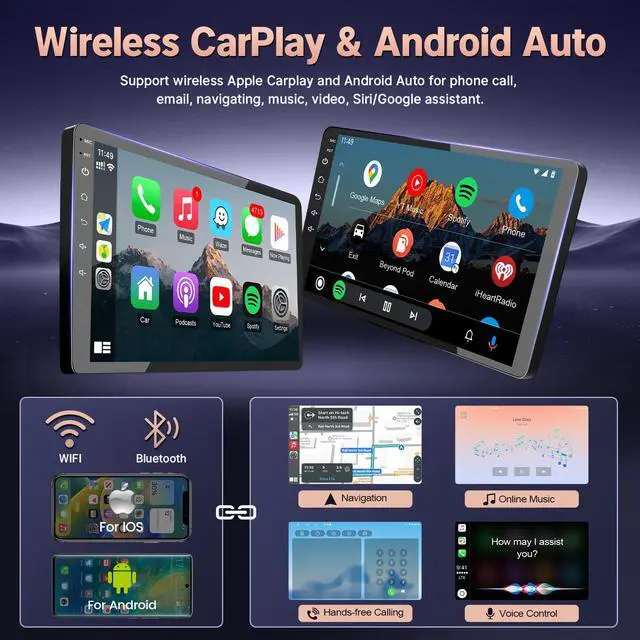 Alt view image 3 of 6 - 4+64GB Android 13 Car Stereo for Toyota Prius 2010-2015 (for J.B.L Version) with Carplay Android Auto, 9" IPS Touchscreen Head Unit for Prius Radio with BT GPS WiFi + MIC + Camera + CANBUS