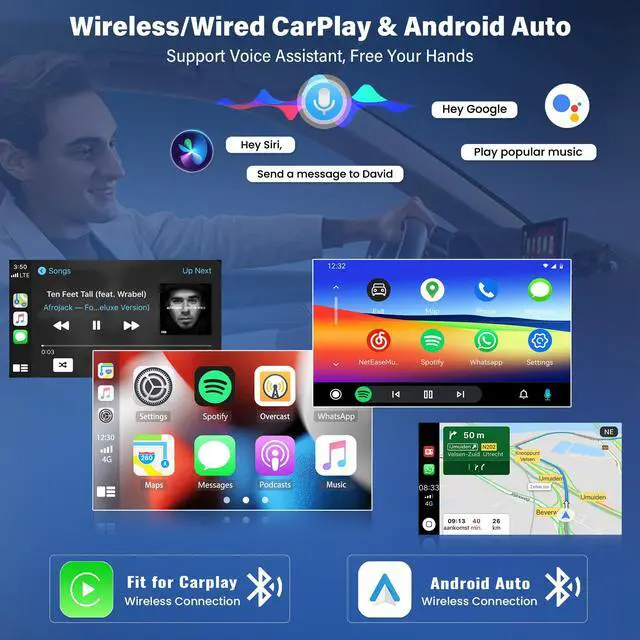 Alt view image 5 of 6 - 4+64G Car Stereo Radio for Dodge Durango 2011 2012 2013, 10.1" Android 13 Wireless Car Radio Stereo Touchscreen Head Unit with CarPlay Android Auto GPS Navi SWC DSP FM WiFi Bluetooth Camera Mic