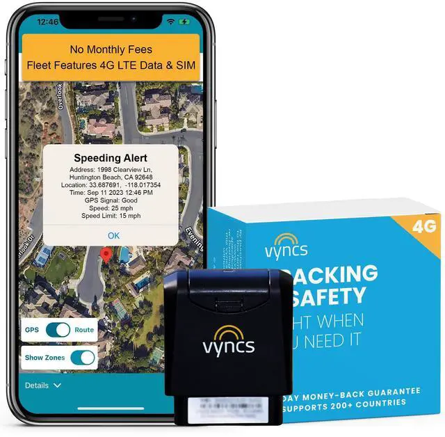 Main image of Fleet: GPS Tracker No Monthly Fee, 4G LTE OBD, Real Time Fleet Car/Truck Tracking, SIM, Free 1 Year Data Plan, Trips, Vehicle Diagnostics, Driver Safety Alerts, Fuel Report, Emission Report (1)