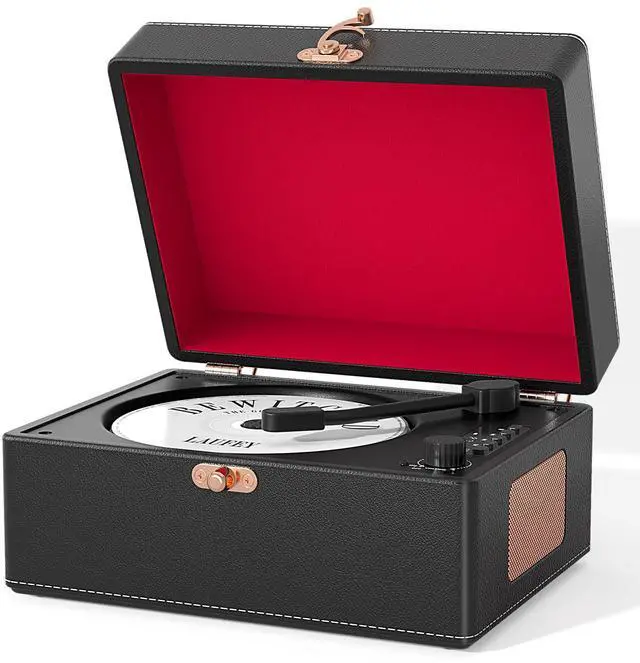 Main image of CD Player Portable Bluetooth, Black Retro CD Player for Home Music Player, Rechargeable Battery & Built-in Speakers, with Led Display, Headphone Jack, USB & AUX Playback, for Music Lovers(Black)