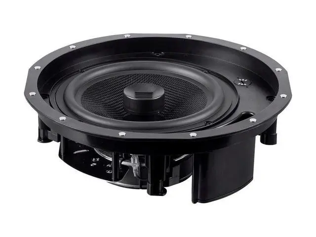 Alt view image 3 of 6 - Amber 2-Way Carbon Fiber Ceiling Speakers - 6.5 Inch with Magnetic Grille and Ribbon Tweeter (Pair) Black