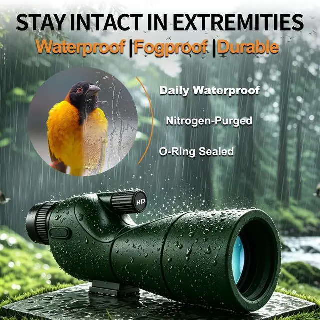 Alt view image 4 of 6 - Monocular Telescope with Tripod,Bird Watching Gifts for Men and Nature Lovers - Outdoor Nature Exploration & Stargazing, Birthday Gifts for Father, Graduation Gifts for Teens