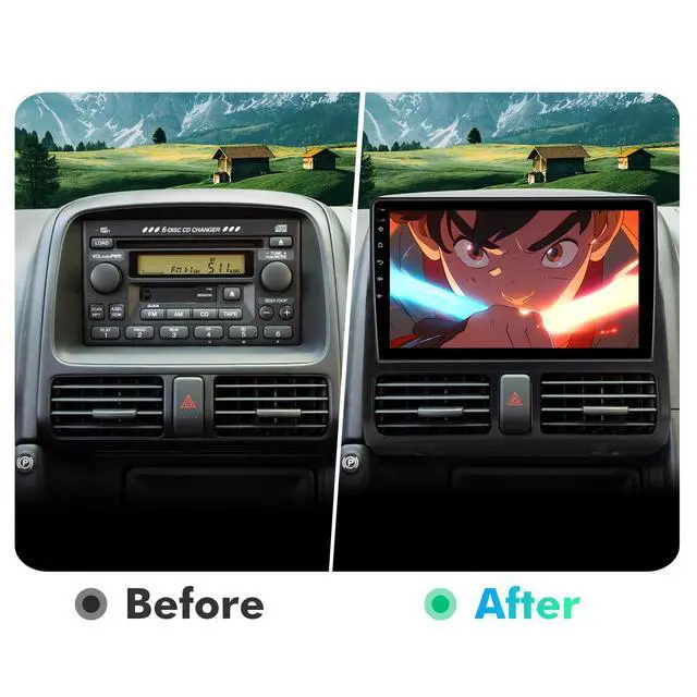 Alt view image 4 of 6 - 9 Inch IPS Touchscreen Android 12 Car Stereo for Honda CR-V 2002-2006 with Wireless CarPlay & Android Auto 2+32GB Car Radio, Support GPS, WiFi 6, Bluetooth 5.4, FM Radio, Backup Camera, SWC, Dual USB
