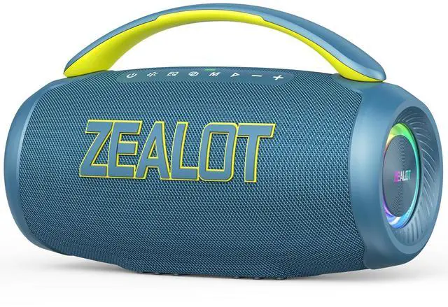 Main image of Portable Bluetooth Speaker, 80W Peak Waterproof Loud Booming Sound Speakers, Dual Pairing, XBass, 25H Playtime, Outdoor Speaker with Handle for Camping, Beach, Party, Backyard(Blue)