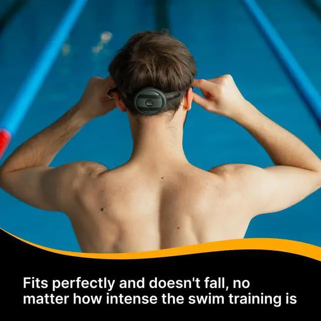 Alt view image 5 of 6 - Music 2-in-1 Bundle: Open-Ear Underwater Music Player for Swimmers with Storage Case (Graphite)