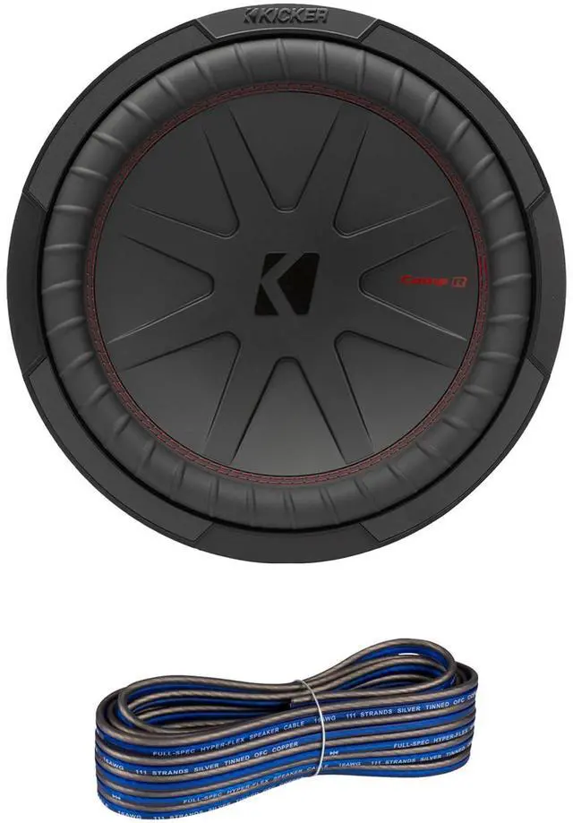 Main image of 12" 1000 Watt Peak Power 4-Ohm Dual Voice Coil Car Audio Subwoofer with 16 Gauge 50 Feet Wire