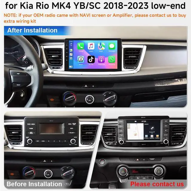 Alt view image 2 of 6 - Car Stereo Upgrade for Kia Rio YB/SC 2018-2023 Low-end Version Cars | 9 inch 1280x800 Touchscreen, 8core 4+64GB Android 15 Radio,GPS Navigation Unit with Carplay Android Auto, Multimedia Player