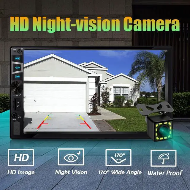 Alt view image 4 of 6 - New Double Din Car Stereo with Wireless CarPlay & Android Auto, 7 in HD Car Radio with Bluetooth, USB/SD/AUX Input, FM, SWC, Subwoofer Support -HD Touchscreen Radio for Seamless Car Audio Integration