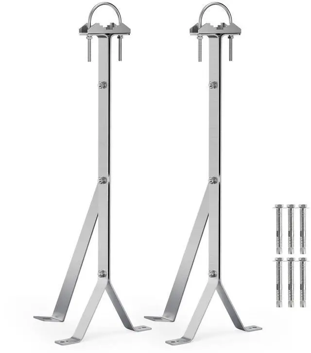 Main image of 24 Inch Antenna Wall Mount Stainless Steel Stand Off Wall Mast Mount Clamps Windproof Antenna Mounting Bracket (24 inch)
