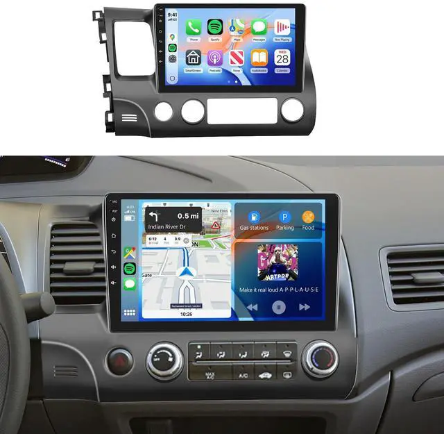 Main image of Radio for Honda Civic 2006-2011 Car Stereo,DSP 32EQ 4GB+64GB Android 15 Radio,10.1 Inch 1280X720 IPS Touchscreen Wireless Carplay/Android Auto GPS WiFi FM/RDS SWC Camera