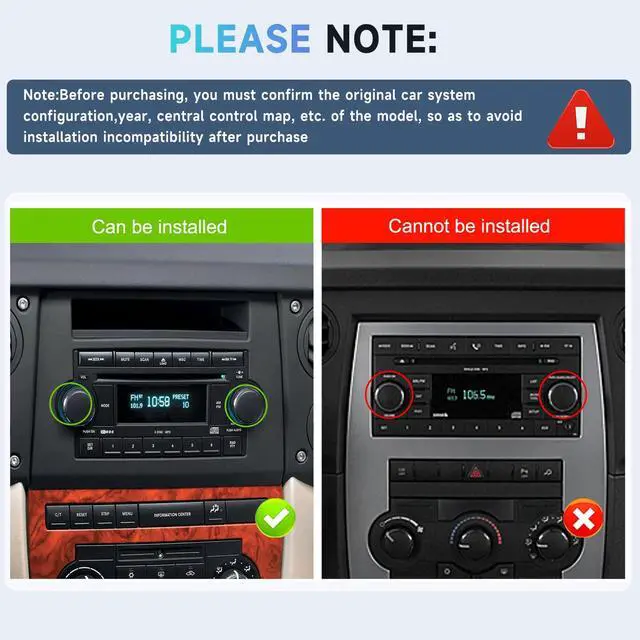 Alt view image 6 of 6 - 4Core+64G Car Radio Stereo for Dodge Ram 1500/2500/3500 (06-08),Dodge Durango (05-2008),Chrysler 300 Touring/300C/300M (05-07),Jeep Grand Cherokee (05-09), 5G WiFi Wireless Carplay Android Auto,6.2