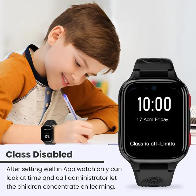 Alt view image 6 of 6 - K9 Kid AI Smartwatch with GPS, 1.78'' AMOLED 4G for Kids with Video Call, Alarm Clock, School Mode, IP68 Waterproof Kids Smartwatch for Teens Ages 6 and Up