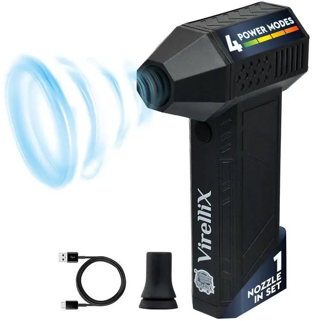 Main image of Powerful Electric Air Duster for PC - Turbojet 150000 RPM Air Blaster for Car Detailing - Rechargeable Air Duster for Electronics - for PS5 Dust Cleaner Handheld Blower Cordless - Soplador De Aire