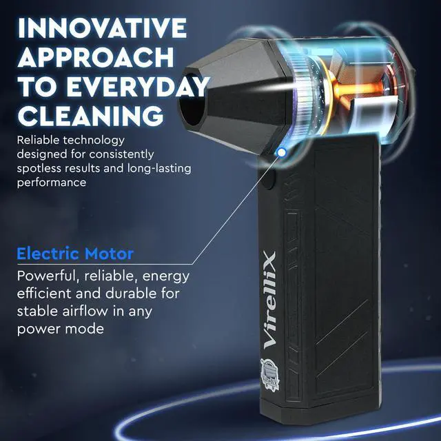 Alt view image 5 of 6 - Powerful Electric Air Duster for PC - Turbojet 150000 RPM Air Blaster for Car Detailing - Rechargeable Air Duster for Electronics - for PS5 Dust Cleaner Handheld Blower Cordless - Soplador De Aire