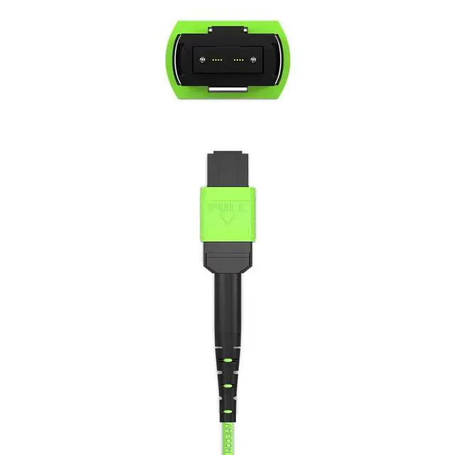 Alt view image 5 of 6 - MPO to MPO Trunk Cable 50/125m Multimode OM5 (12 Fiber, MPO to MPO Female, Type B, LSZH/Riser, UPC, Lime Green) 10m (32ft)