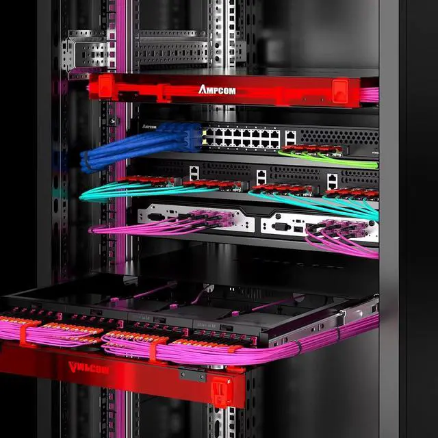 Alt view image 6 of 6 - MPO to MPO Trunk Cable 50/125m Multimode OM5 (12 Fiber, MPO to MPO Female, Type B, LSZH/Riser, UPC, Lime Green) 10m (32ft)
