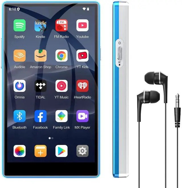 Main image of 5" Touchscreen MP3 Player with Bluetooth and WiFi, 96GB Memory,Android Spotify Music Player for Pandora, Amazon Music, Audible. Speaker, Supports Play Store,Up to 1TB