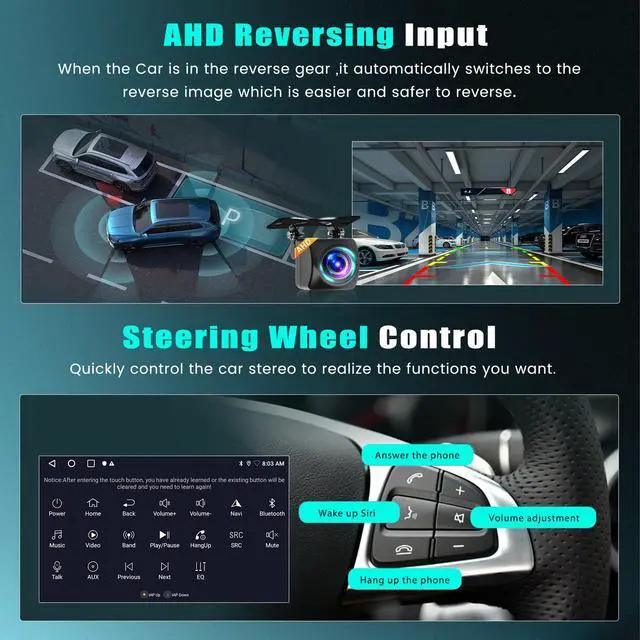 Alt view image 6 of 6 - 2+64G for Subaru Forester Impreza WRX STI 2008 2009 2010 2011 2012 Wireless CarPlay Android Auto Android 15 Car Stereo Upgrade, 9 inch Touch Screen Radio kit Bluetooth GPS Navi DSP 5G WiFi+Backup Cam