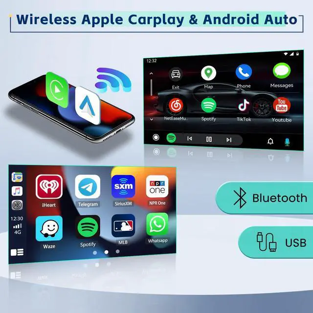 Alt view image 3 of 6 - 5Ghz WiFi 8Core 4G+64G Android 15 Car Radio for Mazda 2 2007-2014 Car Stereo with Wireless Carplay Android Auto, 9 Inch HD Touchscreen with GPS WiFi Bluetooth5.0 FM/RDS 32EQ DSP SWC Backup Camera MIC