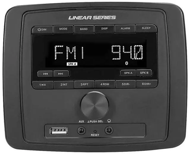 Main image of Dual-Zone Multimedia Stereo Receiver with Bluetooth/USB/AUX/AM/FM for RV, Motorcycle, Power Sports, Campers