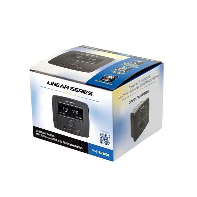 Alt view image 4 of 6 - Dual-Zone Multimedia Stereo Receiver with Bluetooth/USB/AUX/AM/FM for RV, Motorcycle, Power Sports, Campers