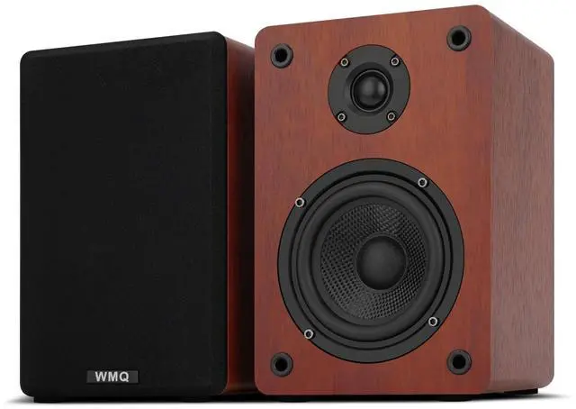 Main image of 40W*2 Passive Bookshelf Speakers for Record Players and Home Theater Systems, Midrange and High-Frequency Stereo Speakers, Indoor Rear Surround Speakers, Requires a Receiver or Amplifier, (Brown)